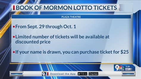 book of mormon lottery la.